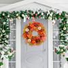18 Inch Fall Wreath for Front Door Autumn Artificial Wreath with Pumpkin Maple Leaves Berries Pine for Thanksgiving