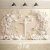 2D plane, 1 cross and pigeon-themed background, suitable for celebration events and photography