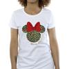 Disney Womens/Ladies Minnie Mouse Leopard Christmas Cotton T-Shirt