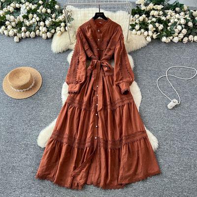 Винтажное сексуальное кружевное платье со шнуровкой, блестящее, А-силуэта, с длинными рукавами, шикарное летнее пляжное платье, Vestidos, женские платья для отпуска