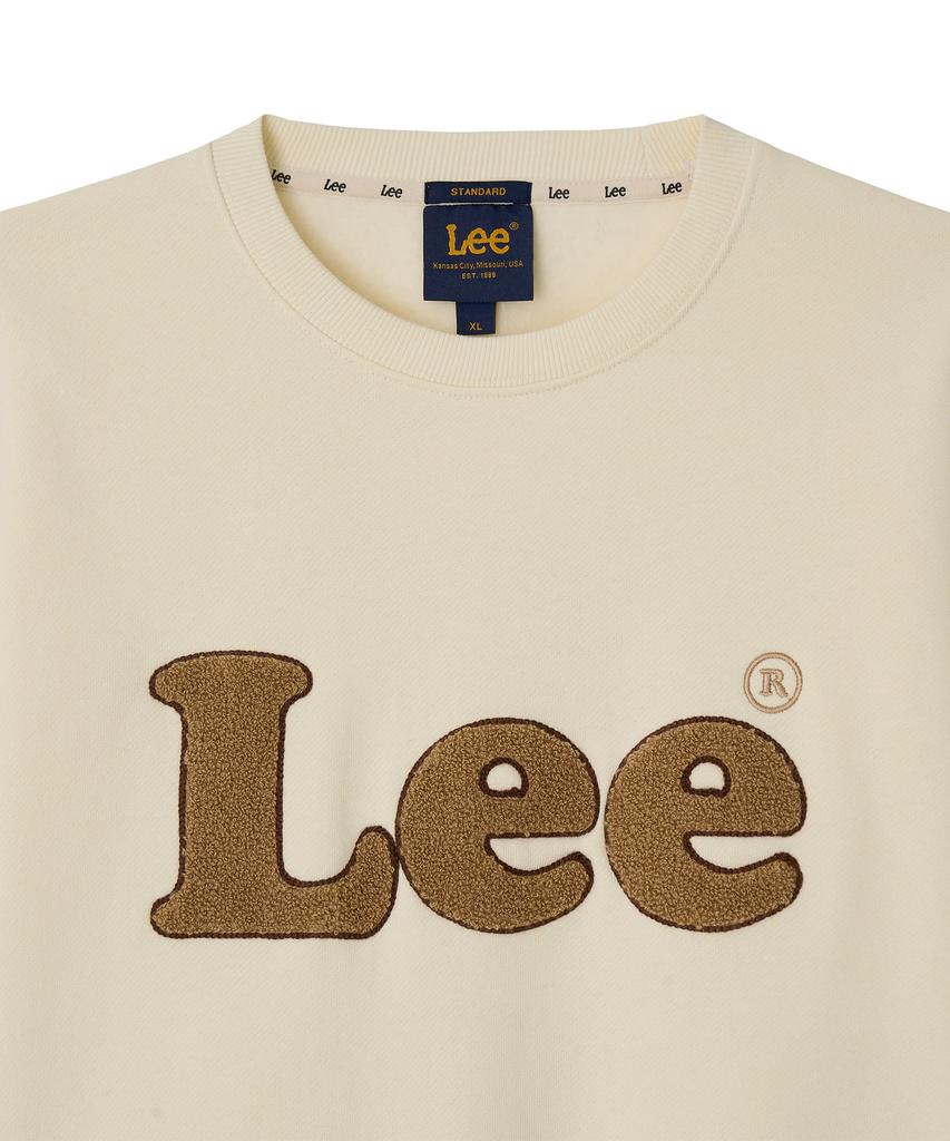 LEE Boucle Vintage Logo Brushed Sweatshirt Cream