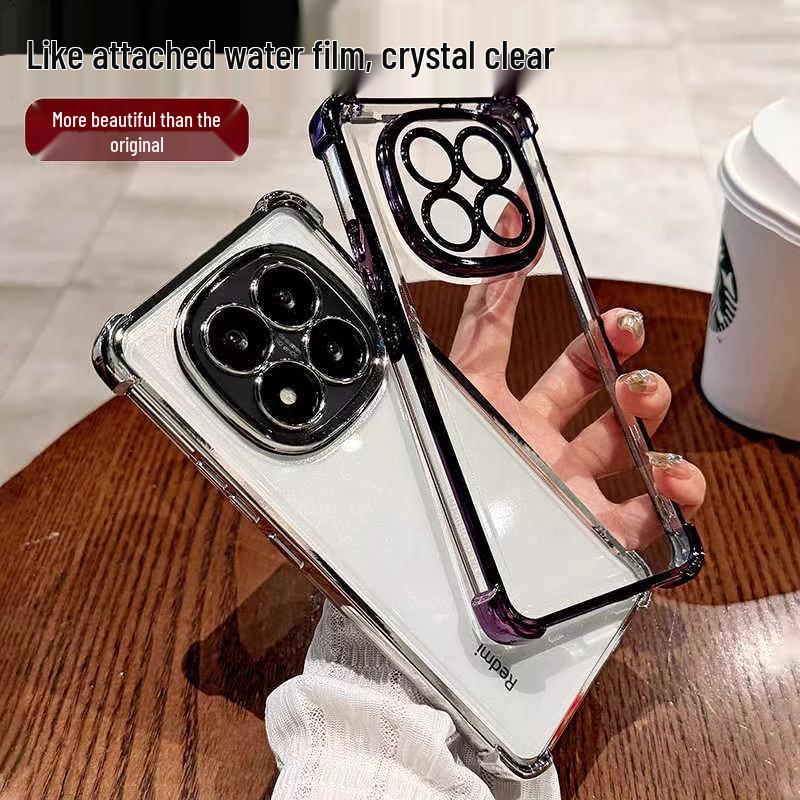 Xiaomi 13Pro/Redmi Note 14Pro+ Electroplated Drop-Proof Transparent Phone Case