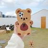 Чехол Yatchen Bear для iPhone 16 Pro Max, Милые чехлы для телефона, Милый 3D Мультяшный Плюшевый Мишка с Брелоком, Женские, Девочки, Мягкий Силикон, Ударопрочный