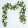 Artificial Easter Egg Garland with Egg Carrot Wreath Creative Spring Vine Flower  Easter Decoration