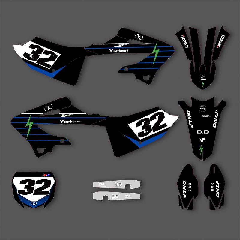 PowerZone Индивидуальные командные наклейки Для 3M Наборы наклеек Для YAMAHA 22-24 YZ 125 250 2022 2023 2024 Наклейки для мотоцикла 06
