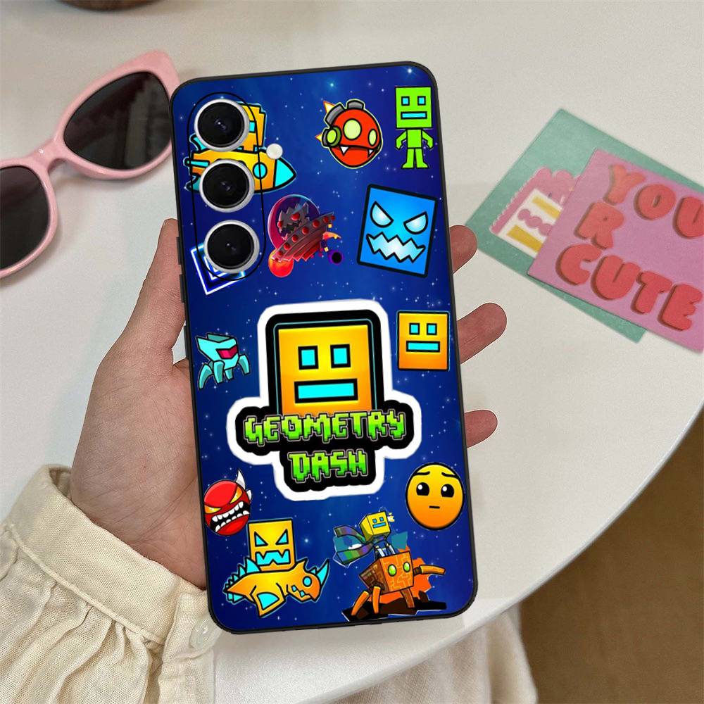 Чехол для телефона Game Geometry Dash Для Samsung S 24 Fe 25 Ultra Plus 20 Lite 21 30 22 23 24 22 Ultra 5G Fundas