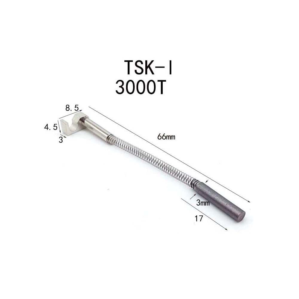 TSK AWD300T Spindle Motor Slotting Machine Carbon Brush, 2.7x18mm, Total Length 47mm, with 3x17mm Copper Bushing.