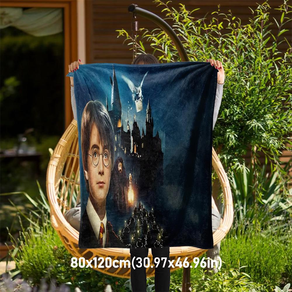 1 шт. Хогвартс Гарри Поттер Сова Фланелевое одеяло для пикника и дома, для всех сезонов, мягкое, теплое, Декор для дома 1031190