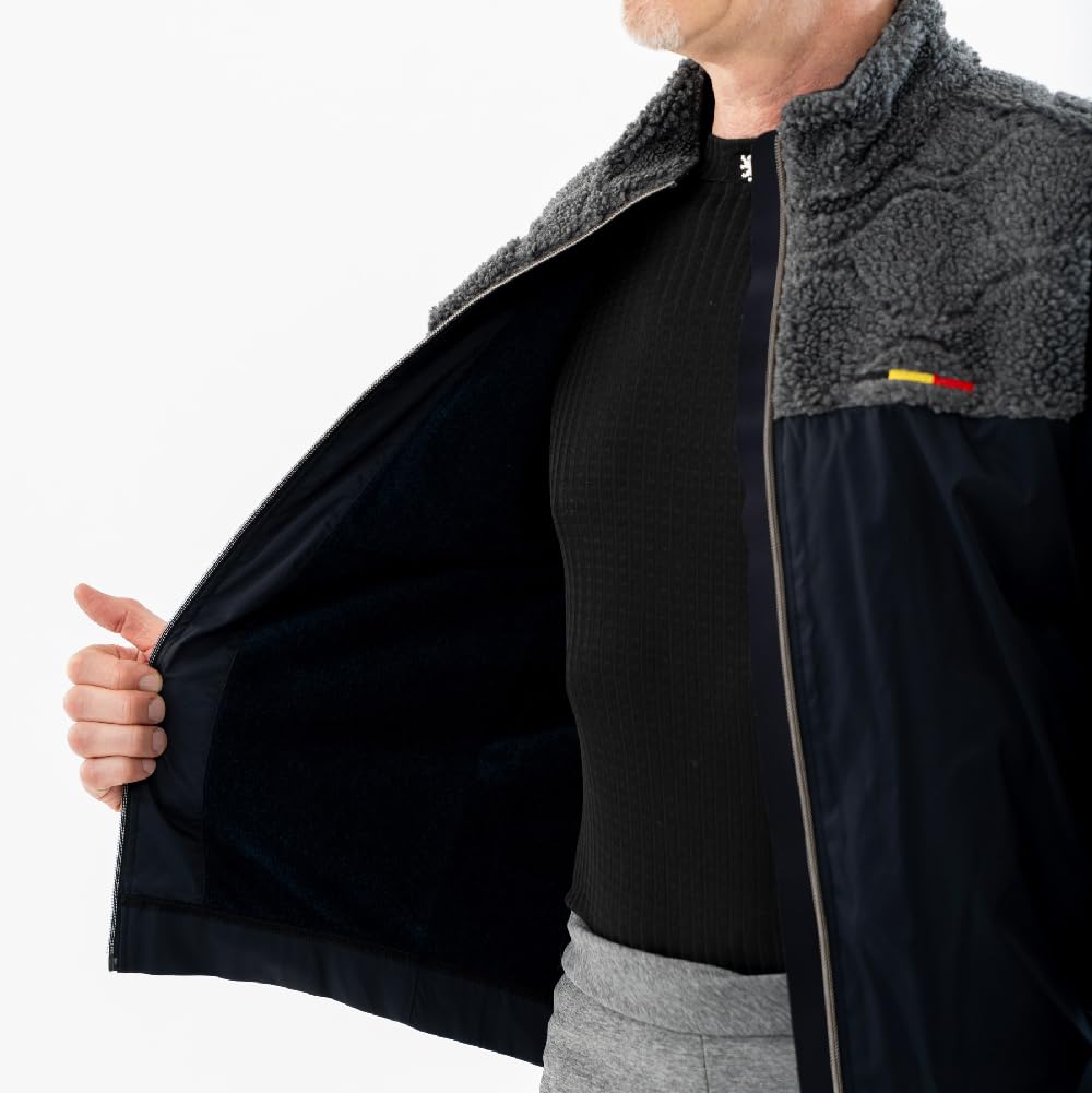 Kapelmuur Windproof Combination Quilted Black Jacket, Boa,