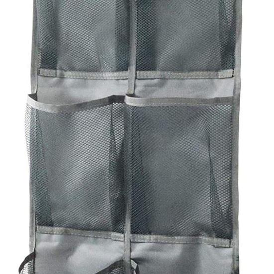 Shoe Rack Thickened Elastic Borders High Bearing Capacity Folded 6 Pockets Storage Space-saving Door Hanging Shoe Rack Bedroom Supply