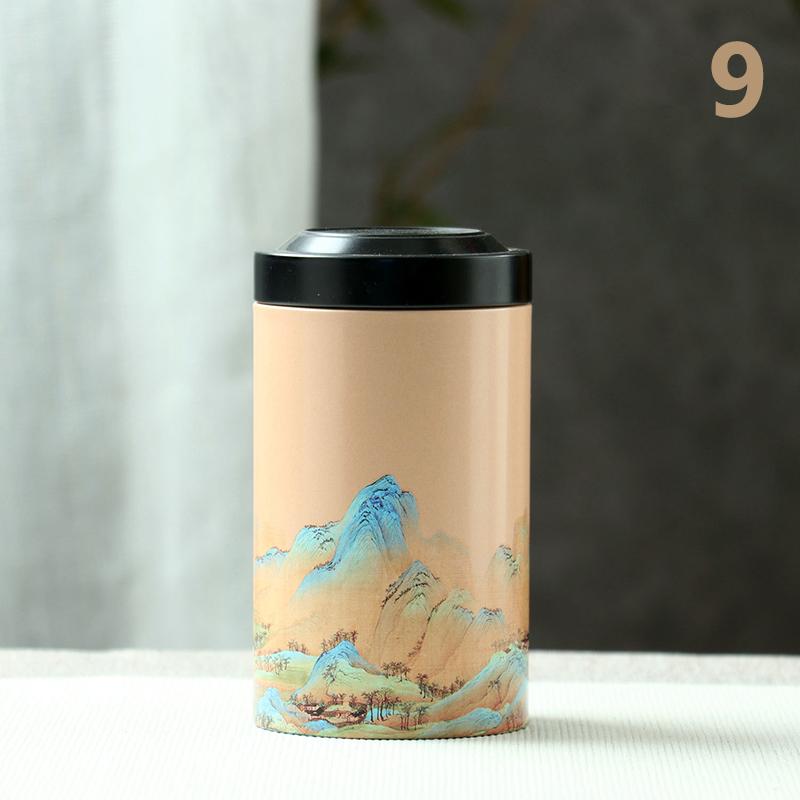 Empty Tin Tea Pot Tea Box Household Storage Portable Tea Pot Sealed Pot Living Room Coffee Table Decorative Accessories