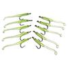 10pcs Durable Luminous Portable Fish Eel Lure Lead Jig Head Artificial Soft Bait Worm Barbed Hook