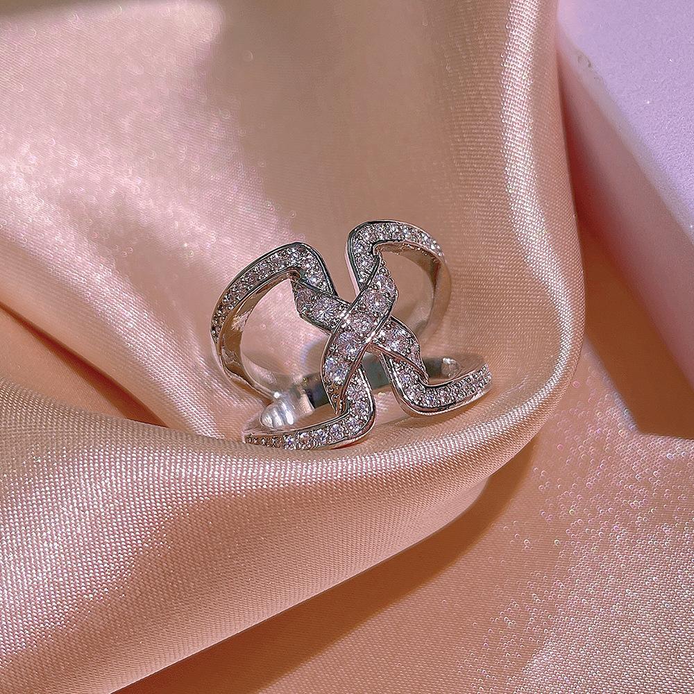 Креативное геометрическое кольцо из стерлингового серебра для женщин, кольцо с цирконом неправильной формы, ювелирный подарок на вечеринку, день рождения