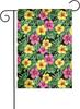 Tropical Owers Pink Green Yellow Garden Ag 12x18 Vertical Double Sided Farmhouse Holiday Outside Decorations Yard Ag L LLX