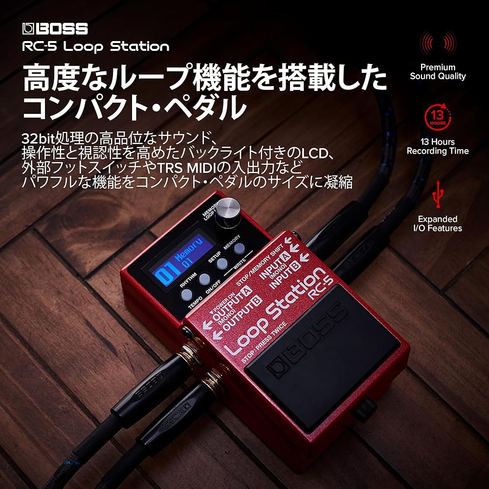 BOSS Boss Loop Station Looper RC-5 Compact Stereo Compatible Up to 13 Hours Recording Effector Gu...