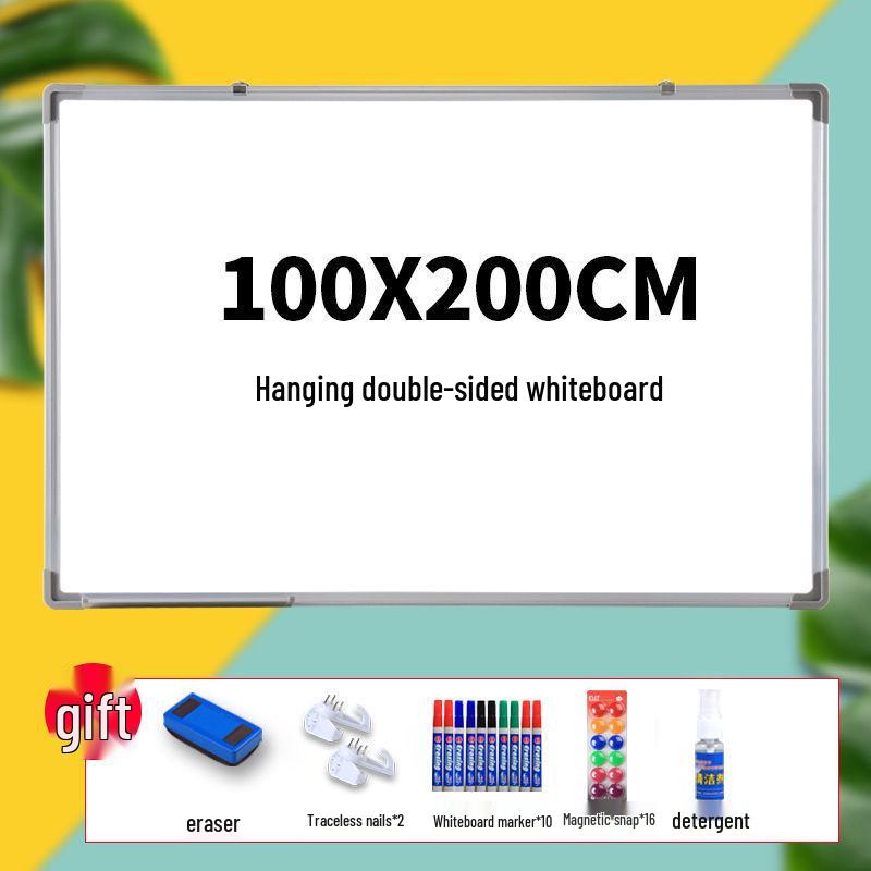 Большая мобильная настенная магнитная белая/черная доска