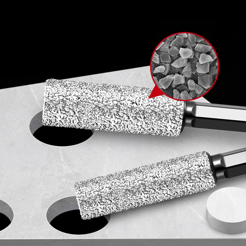 Алмазные сверла для сухого сверления 6 мм/8 мм/10 мм/12 мм Алмазная кольцевая пила с шестигранным хвостовиком для сверления и шлифования с быстрой заменой