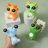 Дракон с вылезающими глазами Игрушка-пищалка Снятие тревоги и стресса Сидящий Мультяшный Дракон Сжимаемая Сенсорная игрушка Мягкий мячик-антистресс Животное Игрушка-фиджет