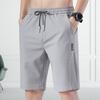 Men Shorts Young Style Soft Fabric Summer Stylish Elastic Waist Drawstring Casual Gym Clothing