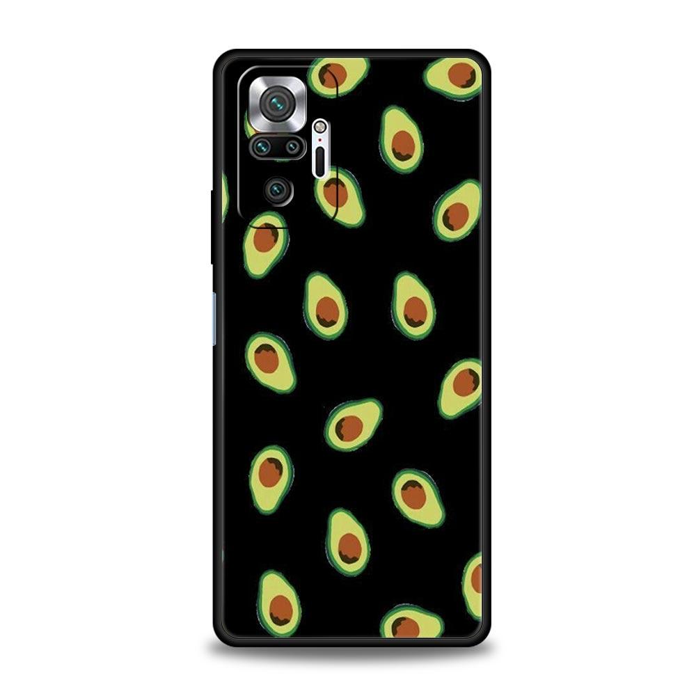 Cute Avocado Phone Case Cover for Redmi 14C 10C Note 15 14 13 12 10 11 K40 Pro Plus 5G Soft TPU Shell Shockproof Fundas Capa Bag