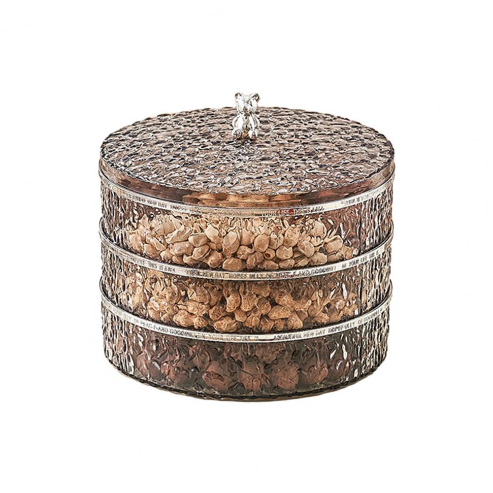 Емкость коробки-органайзера для закусок Емкость коробки для хранения Трехслойная коробка для хранения продуктов питания для домашнего фестиваля Поднос для фруктов и закусок Настольный поднос для конфет