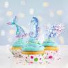 1 Set Eco-friendly Cupcake Topper Easy To Hang Great Mermaid Banner Girl Birthday Decoration