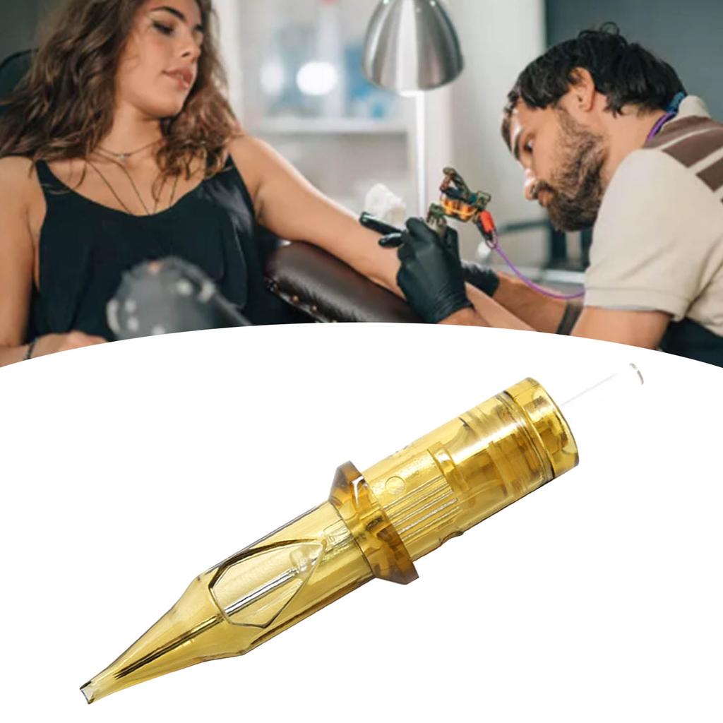 20 шт. Картриджные иглы для татуировки из нержавеющей стали Равномерный выход Быстрая окраска Золотые картриджные иглы для татуировки