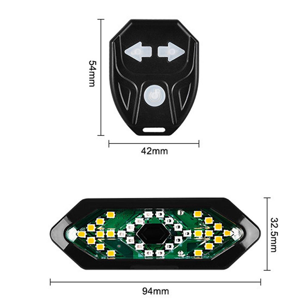 Умный велосипедный сигнал поворота, USB перезаряжаемый задний фонарь для велосипеда, задний фонарь, беспроводной светодиодный пульт дистанционного управления