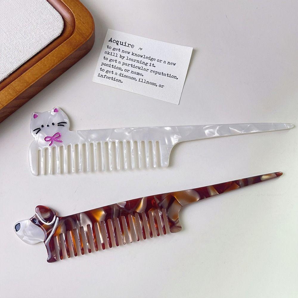 Tulip Acetate Comb Cartoon Hairdressing Combs Hair Care Makeup Comb  Household