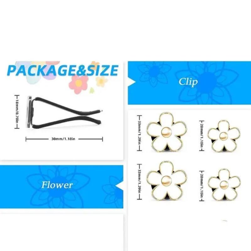 4 шт., зажим для вентиляционного отверстия с цветком ромашки, зажим для розетки кондиционера, зажим для автомобильного освежителя воздуха, очаровательные аксессуары для декора автомобиля