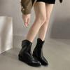 Fashion New Square Toe Woman Ankle Boots Fashion Zippers Ladies Elegant Thick High Heel Short Boots Women Shoes Non-slip Booties 2024