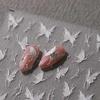 White Butterfly Shape Nail Sticker Stereoscopic Relief Decal Adhesive Nail Art Salon Diy Nail Art Enthusiasts