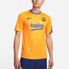 Nike Футболка Barcelona Pre-Match Fit с круглым вырезом и коротким рукавом, мужская, ярко-оранжевая DH7688-837