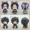 Inosuke Tanjiro Shinobu Giyu Zenitsu Muichiro Chibi Sitting Figure Demon Slayer Kimetsu No Yaiba PVC Anime Model Cute Toys Gifts