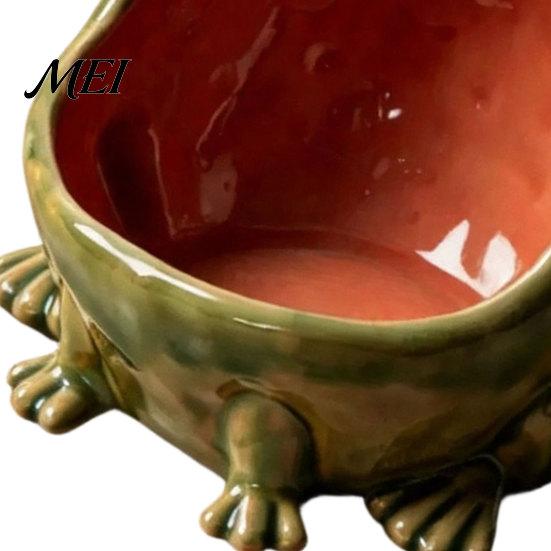 Маленький органайзер Большеротная лягушка Коробка для хранения, Конфетница Миска для ключей для рабочего стола, прихожей, стола, Лоток для украшений в форме животного, Домашний офис, Кухня