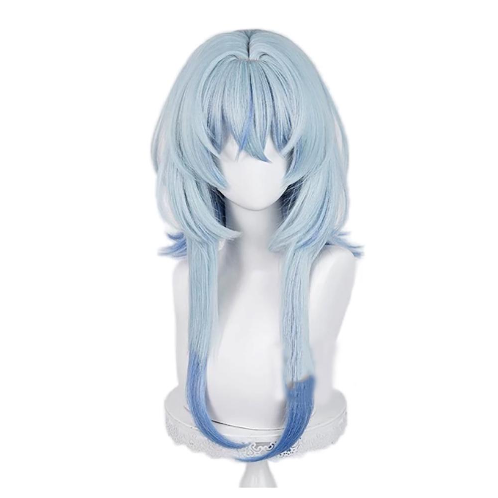HAIRJOY Synthetic Hair Wuthering Waves The Shorekeeper Cosplay Wig for Costume Hair Stylist Blue Ombre Cosplay Wig