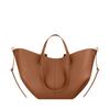 Genuine Leather Crossbody Tote Bag - Niche Design Commuter Bucket Bag, Large Capacity for Women
