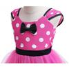 [MUXIU] Minnie Mouse Halloween Costume for Girls, Cute and Popular Polka Dot Skirt, Short Sleeves, Bow Tie, Party, Dance Costume, Photo Shoot,