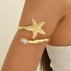 Metal Starfish Open Bracelet New Three-dimensional Irregular Niche Design Arm Ring Jewelry