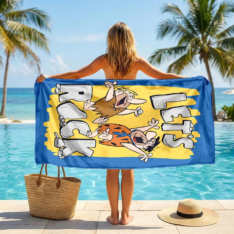 Flintstones Fashion Beach Towel: Ideal for Summer Adventures Soft, absorbent and quick drying suitable for swimming and bathing