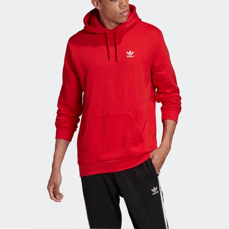 Adidas Originals Sweatshirts Men's Bright Pink Red Hooded Moderate Regular FM9957