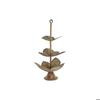 Fruit Basket - DKD Home Decor - Metal - Gold - Two-tier Stand - 42x42x80 Cm