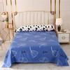 Bed Sheet Polyester Cotton Printed Fitted Sheet Bedding Flat Sheet Soft Breathable Bed Linens (No Pillowcases )