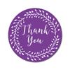 Darling Souvenir Round 1.6 Inches Black Vines Border Thank You Stickers Non Customized Gift-45