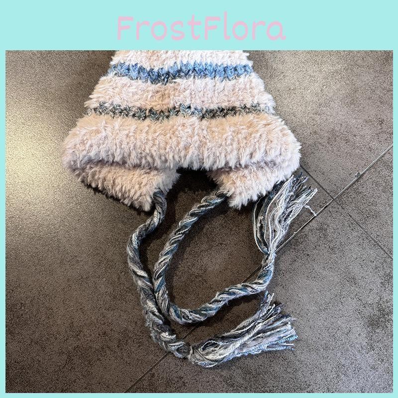 Hat Plush Winter With Color Blocking And Big Head Circumference Design For Daily