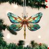 Популярные 2D цветные стеклянные акриловые украшения в виде стрекозы, подвеска для автомобиля, сумка, подвеска, декоративный подарок, подвеска для ключей, подвеска на рюкзак