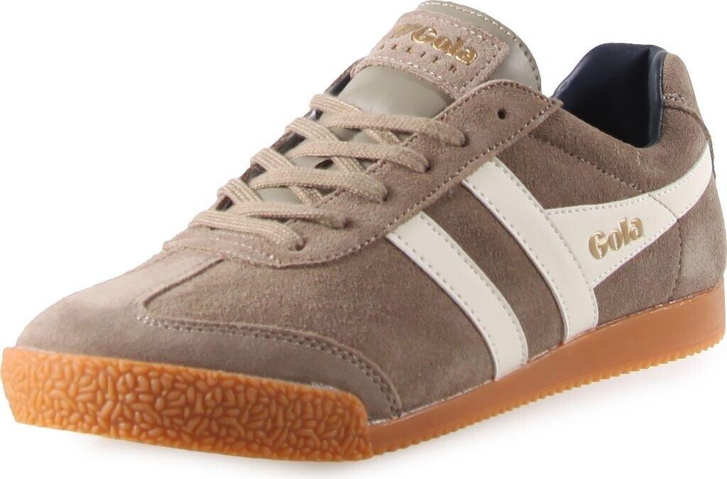 Кроссовки Gola Harrier Suede (CMA192) коричневый носорог/белый/мариновый/желтый/темно-синий