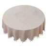 Decorative Tablecloth Solid Color Stain Resistant Washable Easy Care Dining Table Mat Round Tablecloth Ornament