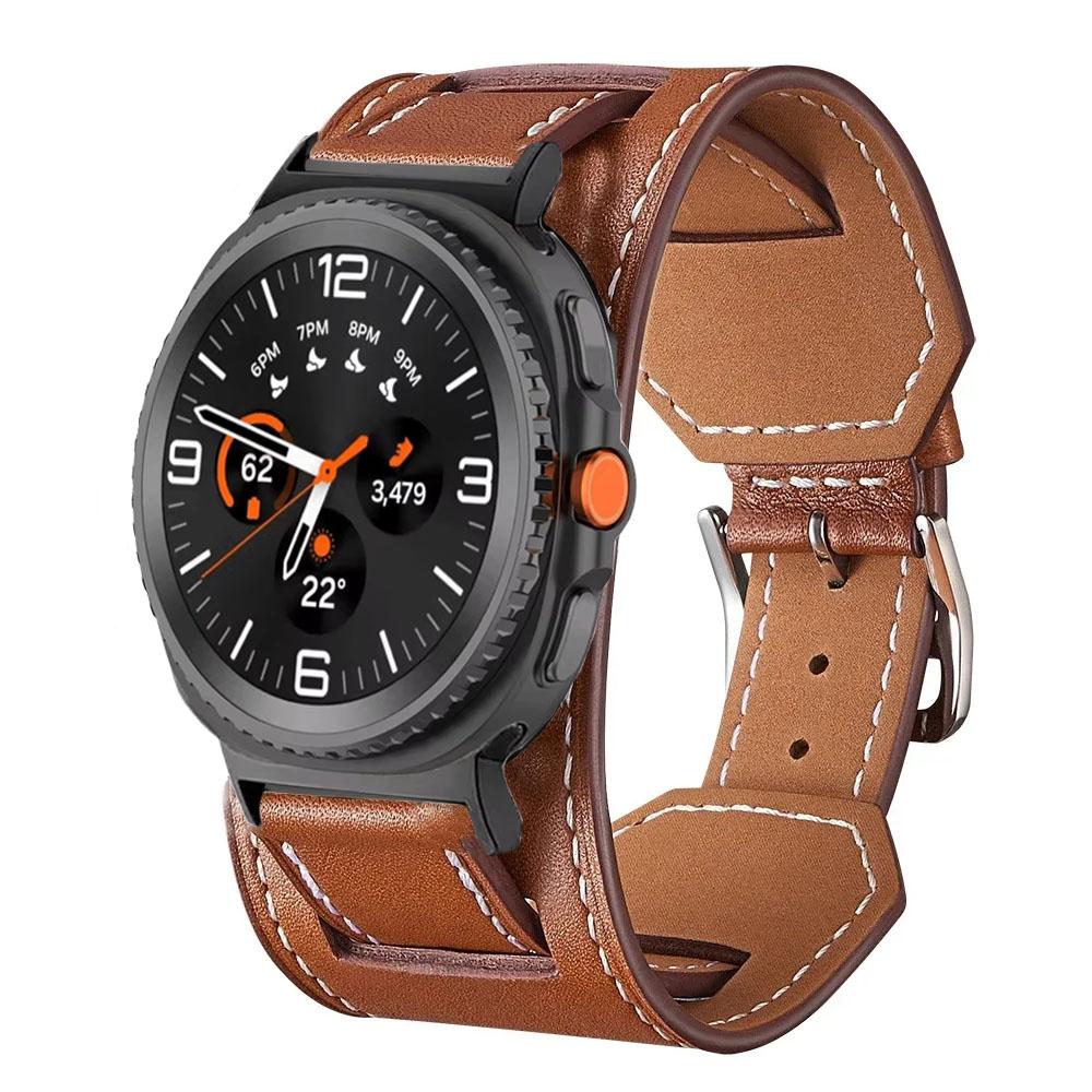 Кожаный ремешок для Samsung Galaxy Watch 8 Ultra 47 мм Премиальный Удобный Браслет Ремешок для часов Galaxy Watch 8 40/44 мм 8 Classic 46 мм