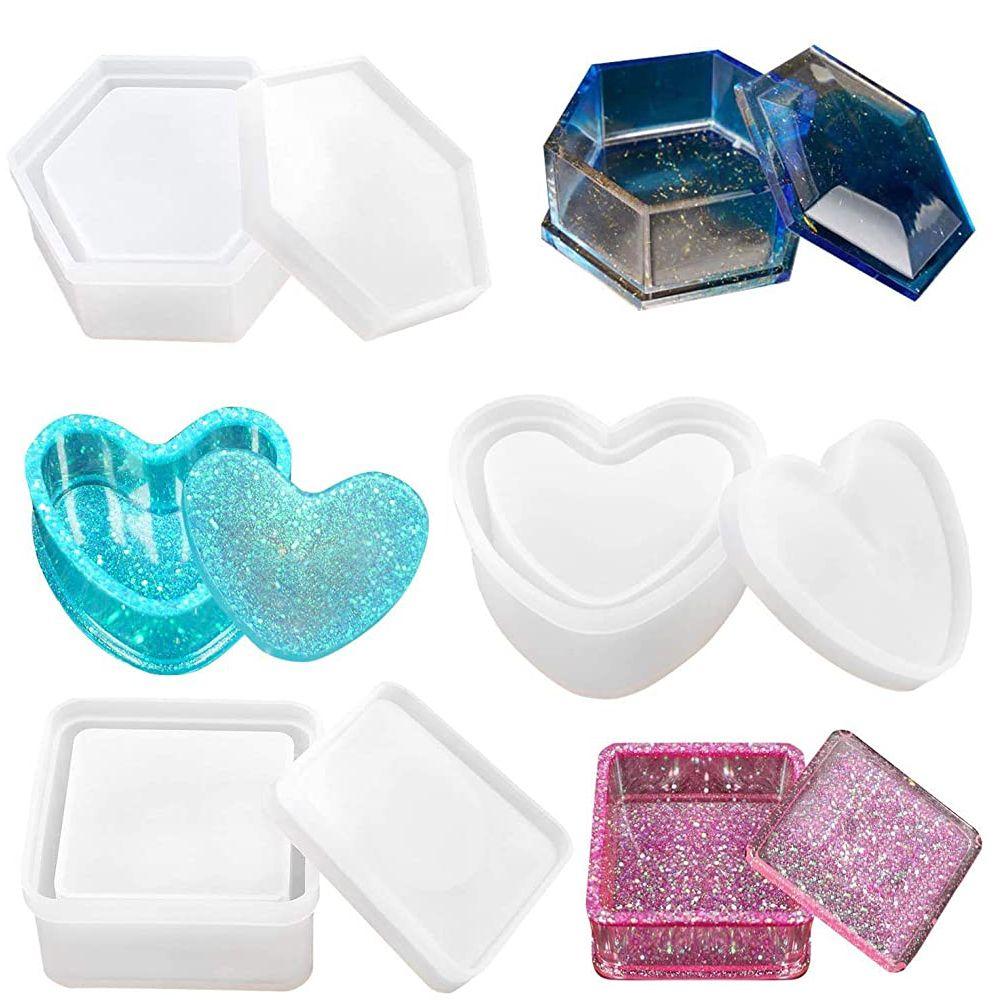 Flower Shaped Hand Made Tools Crystal Glue Silicone Casting Mould Storage Box Molds Epoxy Resin